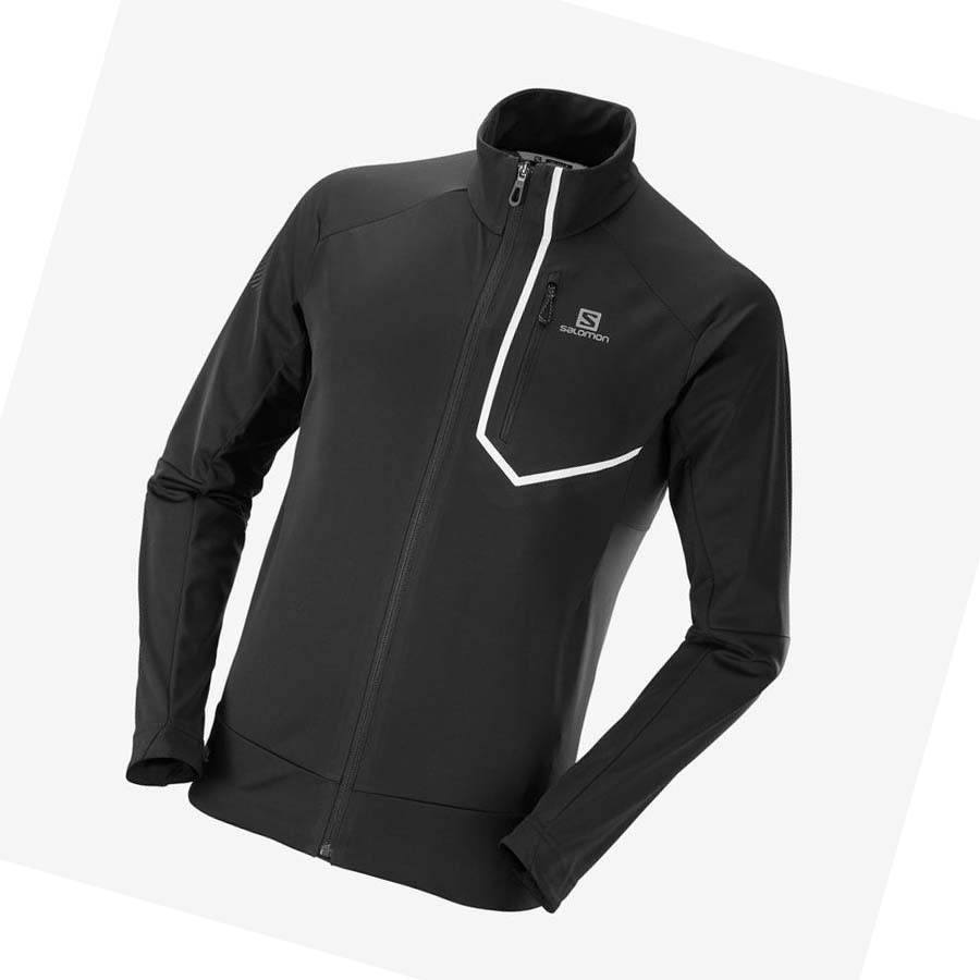 Salomon GORE-TEX INFINIUM™ WINDSTOPPER® PRO Erkek Ceket Siyah | TR 3261JPQ